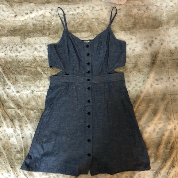 Madewell Dresses & Skirts - Madewell | Chambray Cutout Button Mini Dress